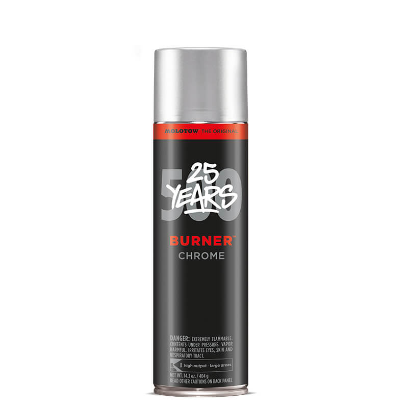Bombe de peinture chrome Molotow Burner 500ml | Edition limitée 25 ans
