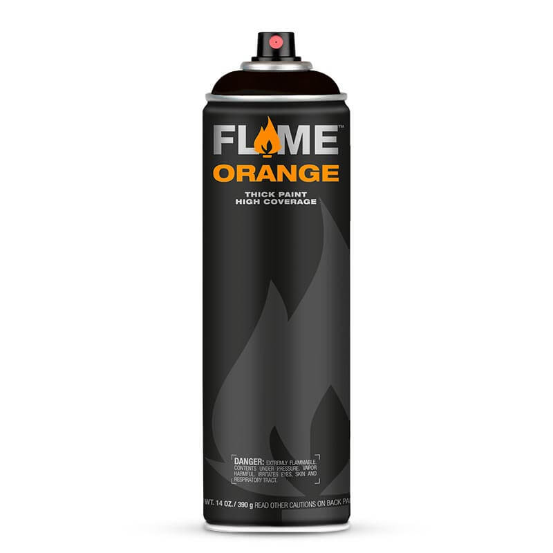 Bombe de peinture Flame Orange 500ml | Thick Black