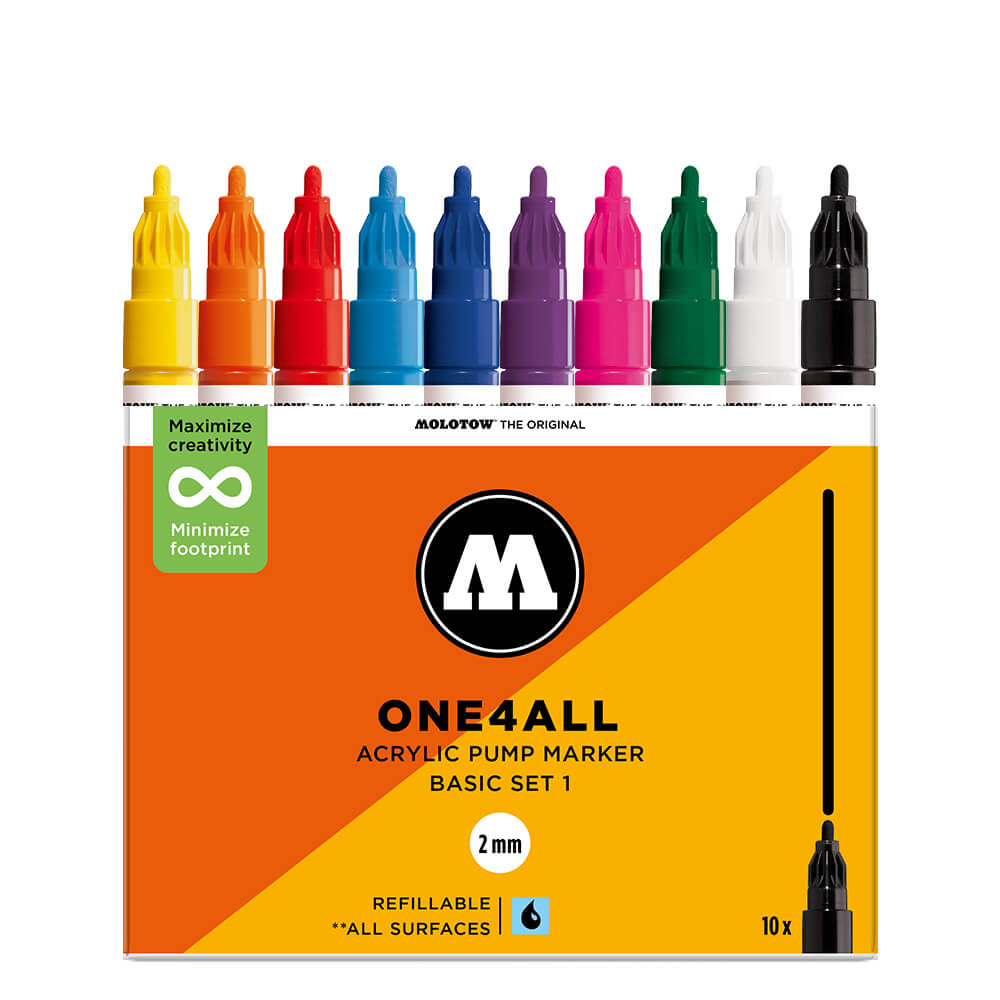 Clearbox 10 marqueurs One4all 2mm | Kit 1