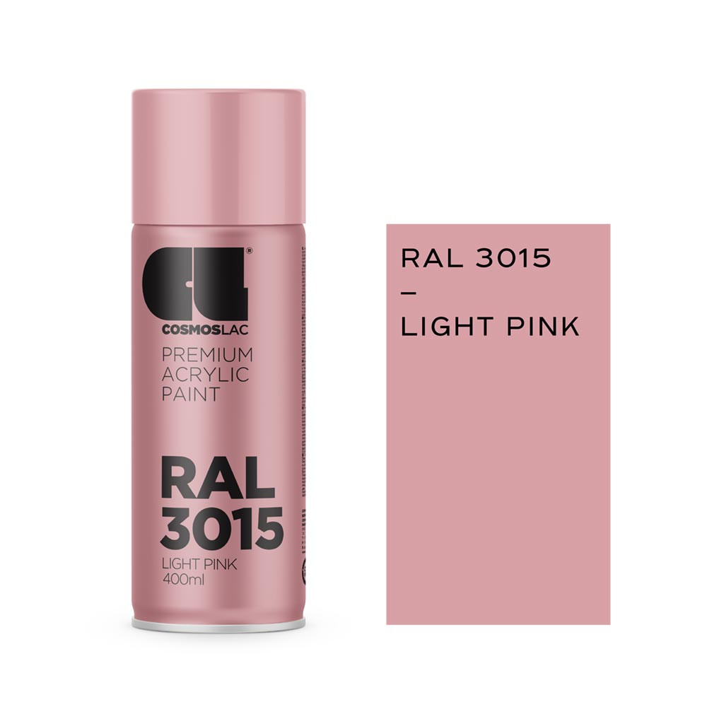 Bombe de peinture acrylique brillante Cosmoslac RAL 3015 - Rose Clair