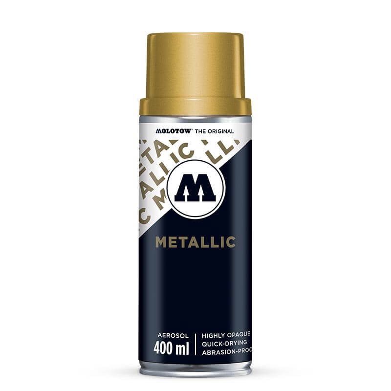 Bombe de peinture aluminium doré Molotow Metallic #309