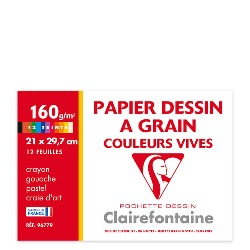 Papier Clairefontaine Dessin Couleurs Vives A4 160G