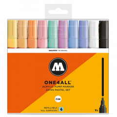 Clearbox 10 marqueurs One4all 4mm | Kit Pastel