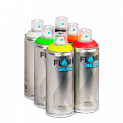 Flash'Pack 6 bombes fluorescentes Flame Blue 400ml