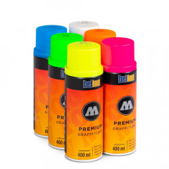 Pack 6 bombes de peinture Belton Molotow 400ml | Neon