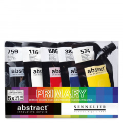 Set Peinture acrylique Sennelier Abstract Couleurs Primaires | 5x120ml