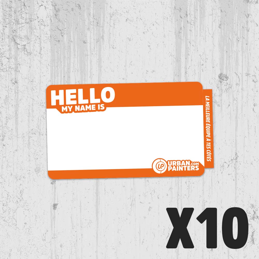 Stickers Hello My Name Is x10 | Eggshell