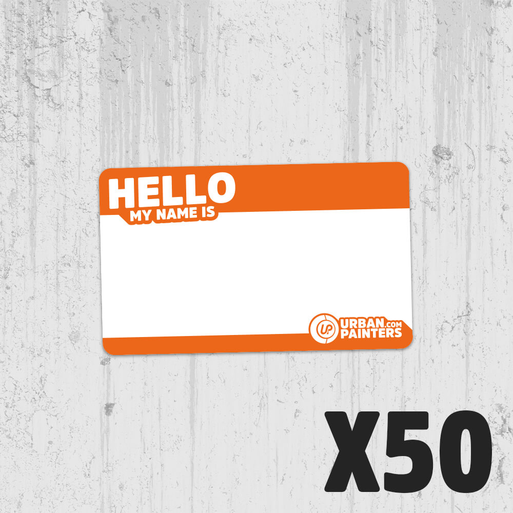 Stickers Hello My Name Is x50 | Eggshell
