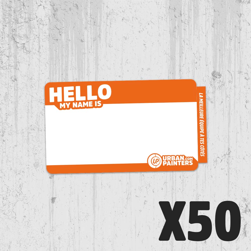 Stickers Hello My Name Is x50 | Eggshell