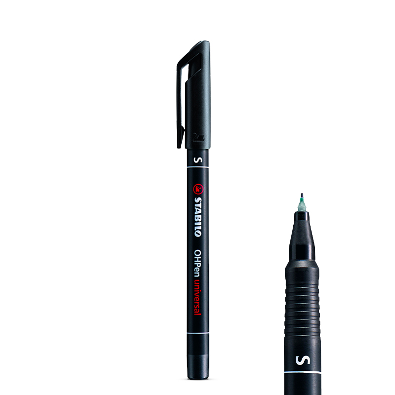 Marqueur permanent noir Stabilo OHPen Universal | S-0,4mm