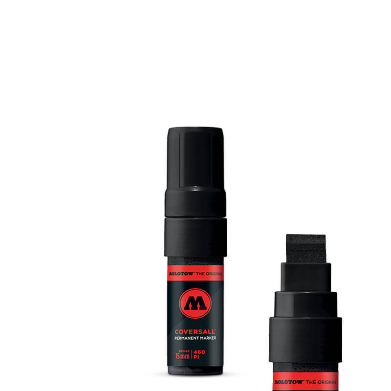 Marqueur permanent noir Molotow Coversall 15mm court | 460PI
