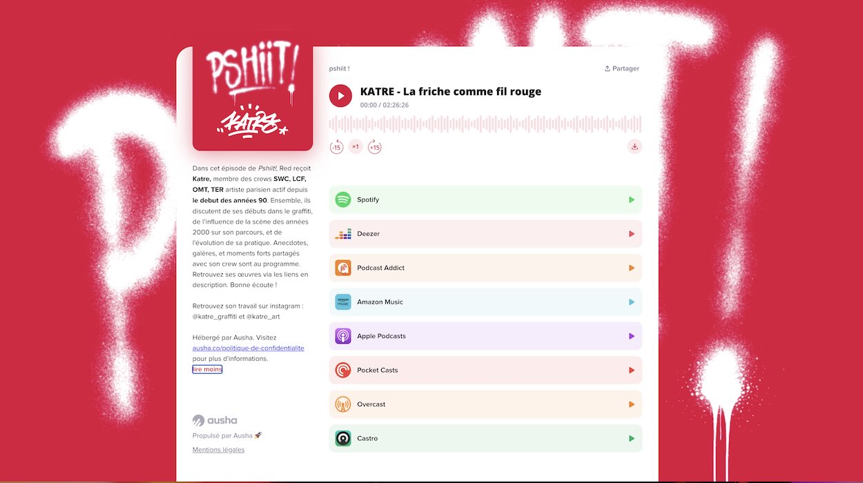 Choisissez sur quelle plateforme écouter votre podcast Pshiit grâce à Ausha