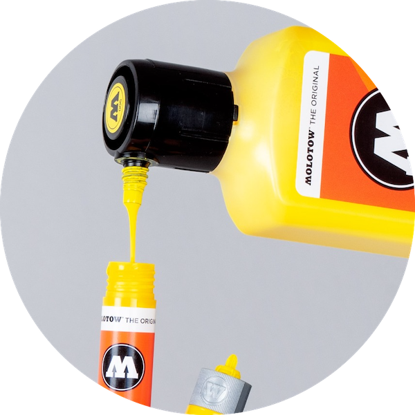 feutre acrylique Molotow : facile à recharger
