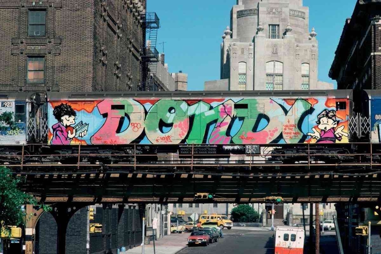 Graffiti par Dondi White sur un train à New York (USA - 1980)
