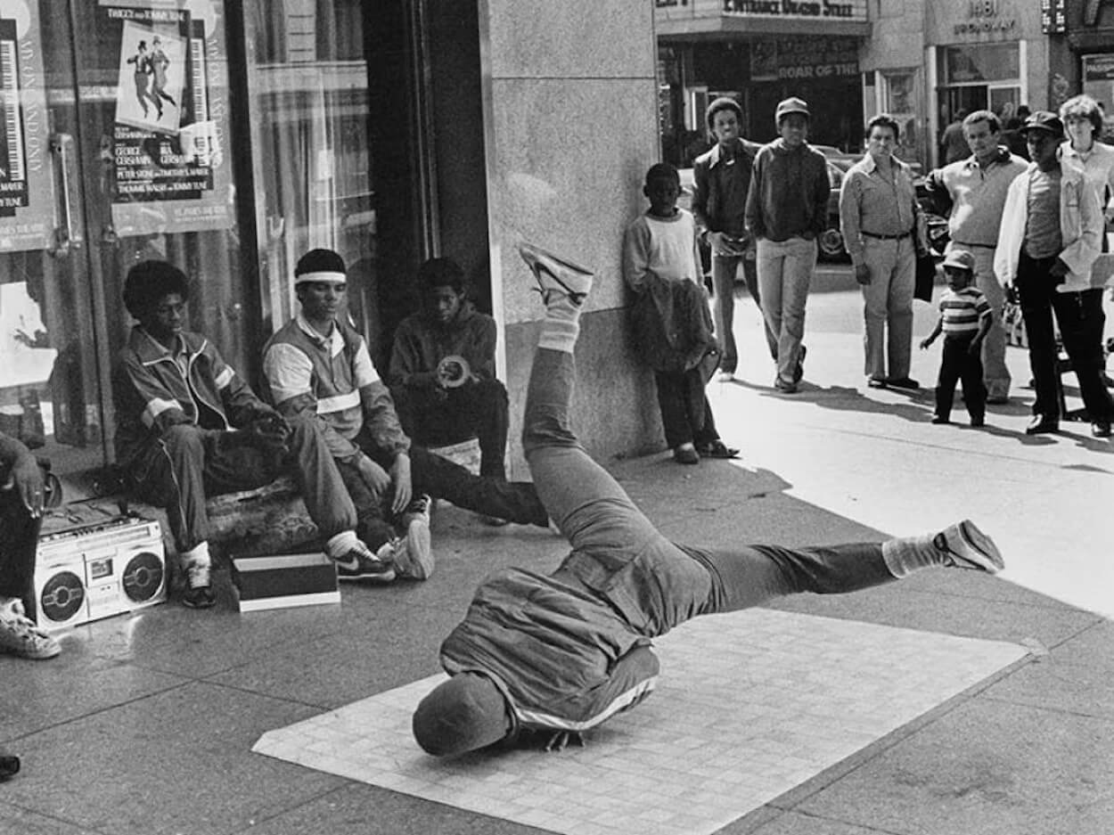 Breakdance dans les rues de NYC, années 70