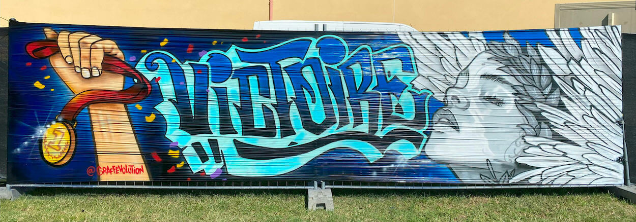 Lettrage "victoire" par Anthony Nelson avec Graffevolution