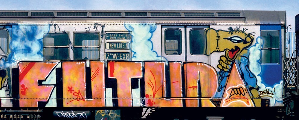 graffiti sur metro Futura 2000