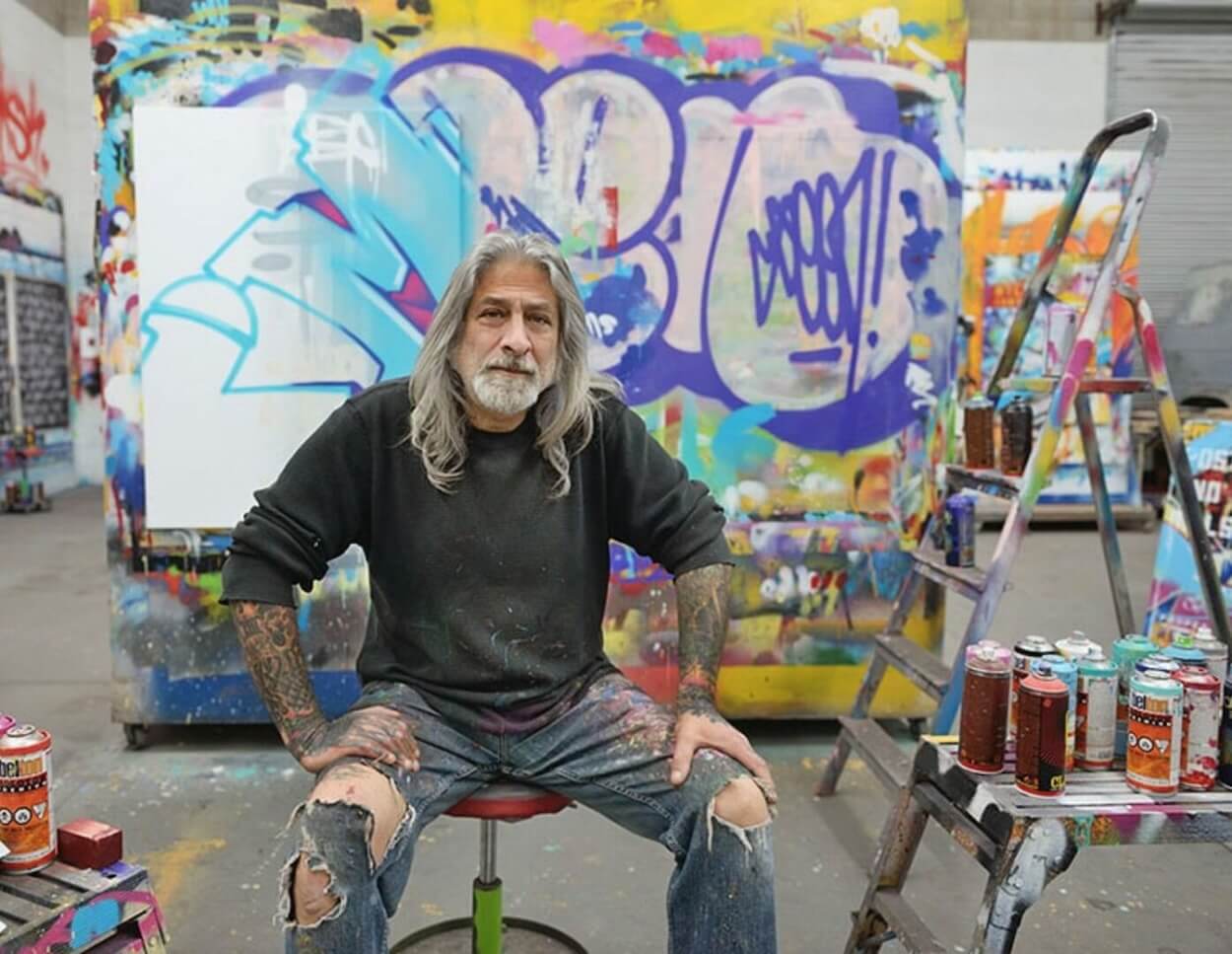 photo du graffeur Seen lors d'une exposition