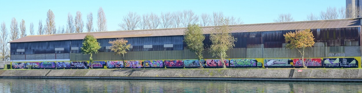 Fresque graffiti collaborative Urban Painters (Strasbourg)