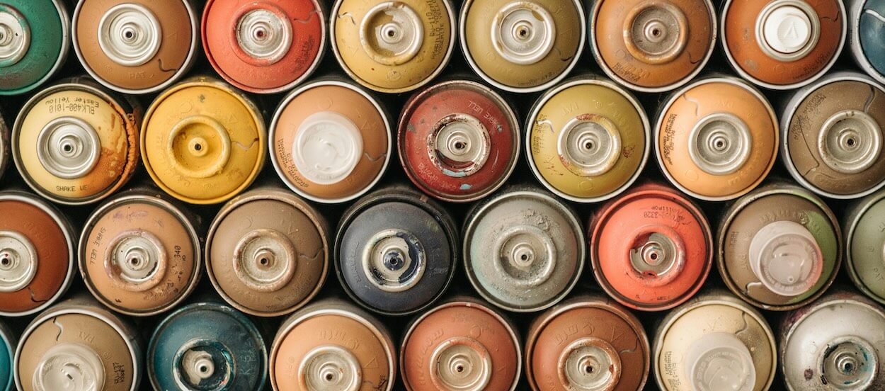la peinture en bombe se prête à toutes les envies créatives