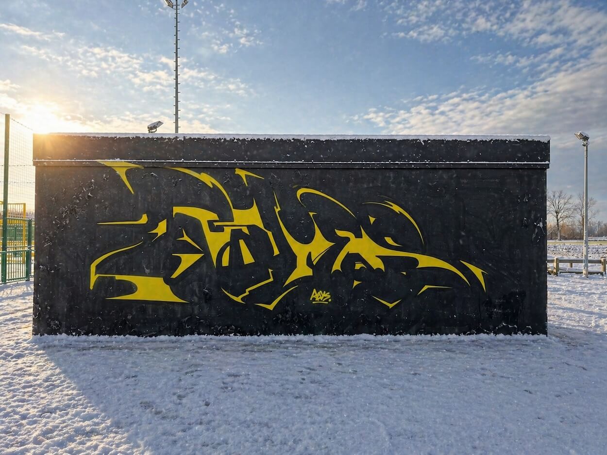 graffiti en hiver