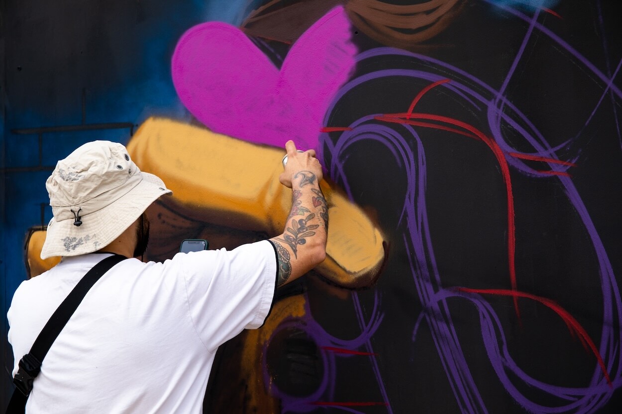 block party Strasbourg 2022 - bombe de peinture graffiti Flame