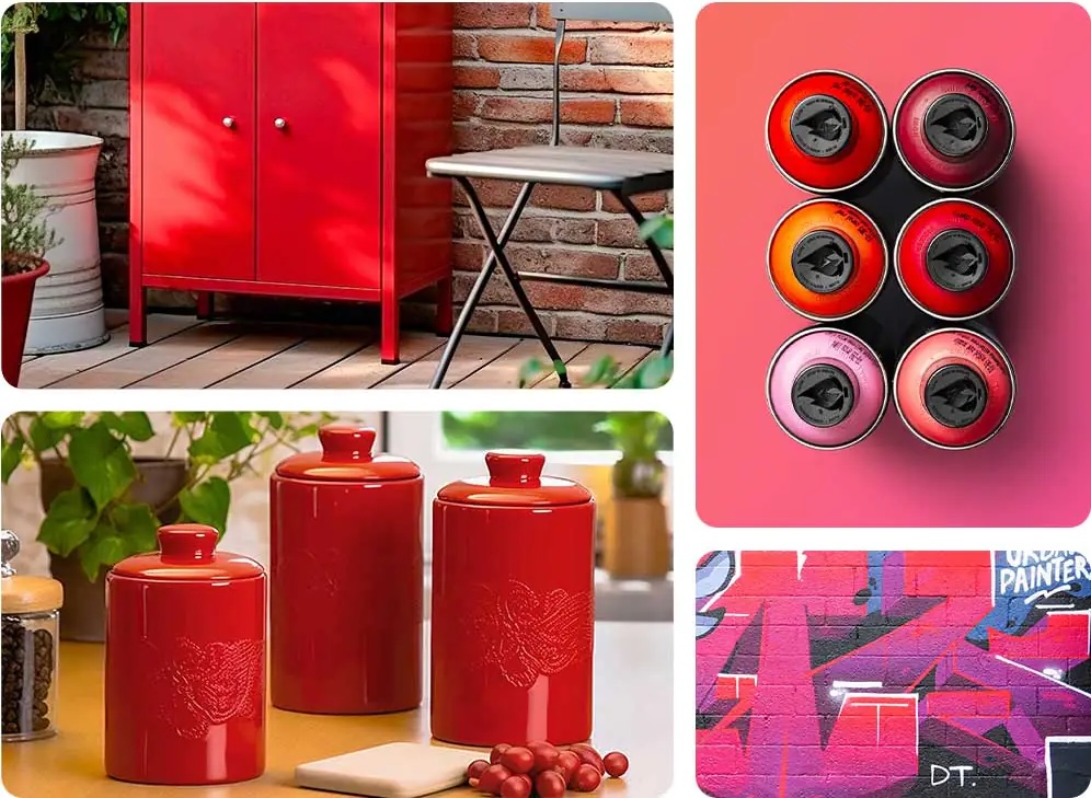utiliser une bombe de peinture rouge