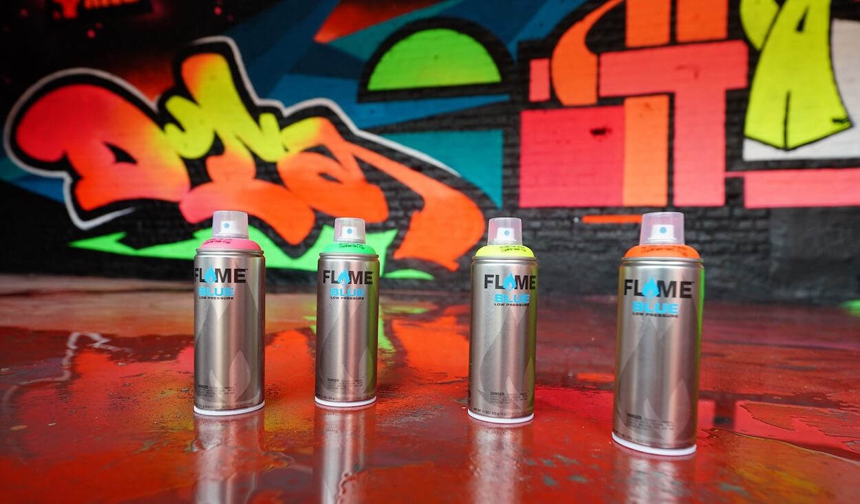 pack de bombes de peinture fluo uv réactives FLAME