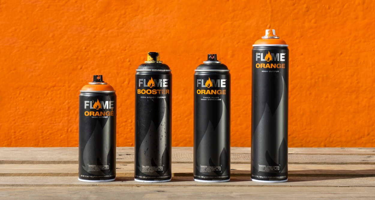 Flame Orange : des bombes de peinture pas cher 100% graffiti