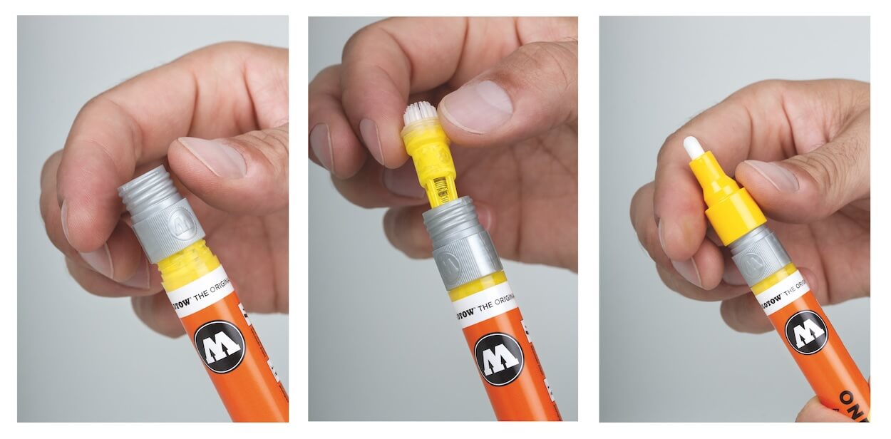 bague de recharge pour feutre molotow : mode d'emploi